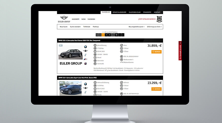 Euler Group Website Desktop