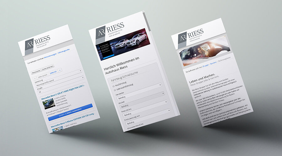 Riess Gruppe Website Mobile Phone