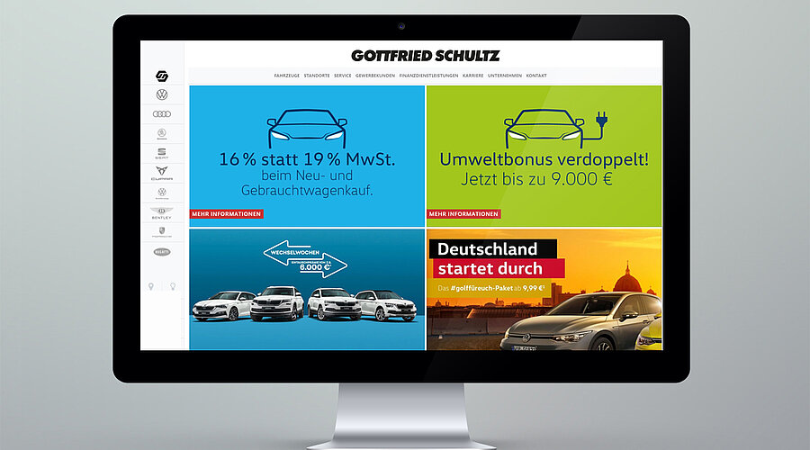 Gottfried Schultz Website Desktop