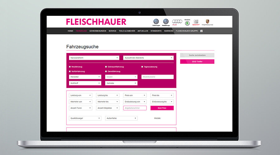 Fleischhauer Website Laptop